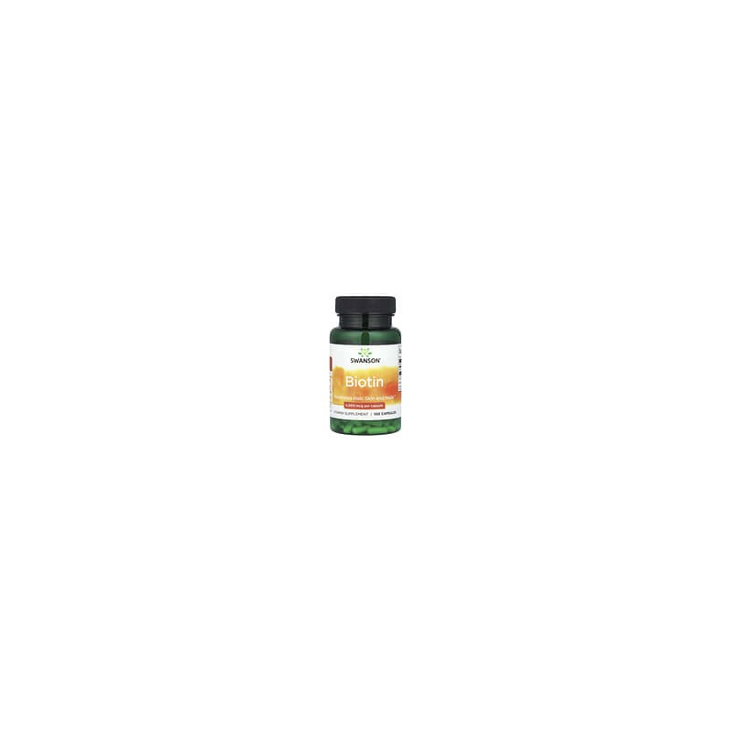 Swanson, Biotina, 5000 mcg, 100 cápsulas