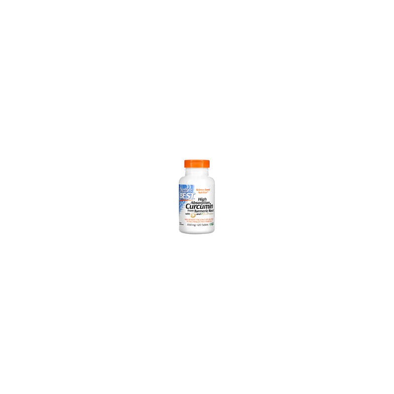 Doctor's Best, Curcumina de alta absorción, 1000 mg, 120 comprimidos
