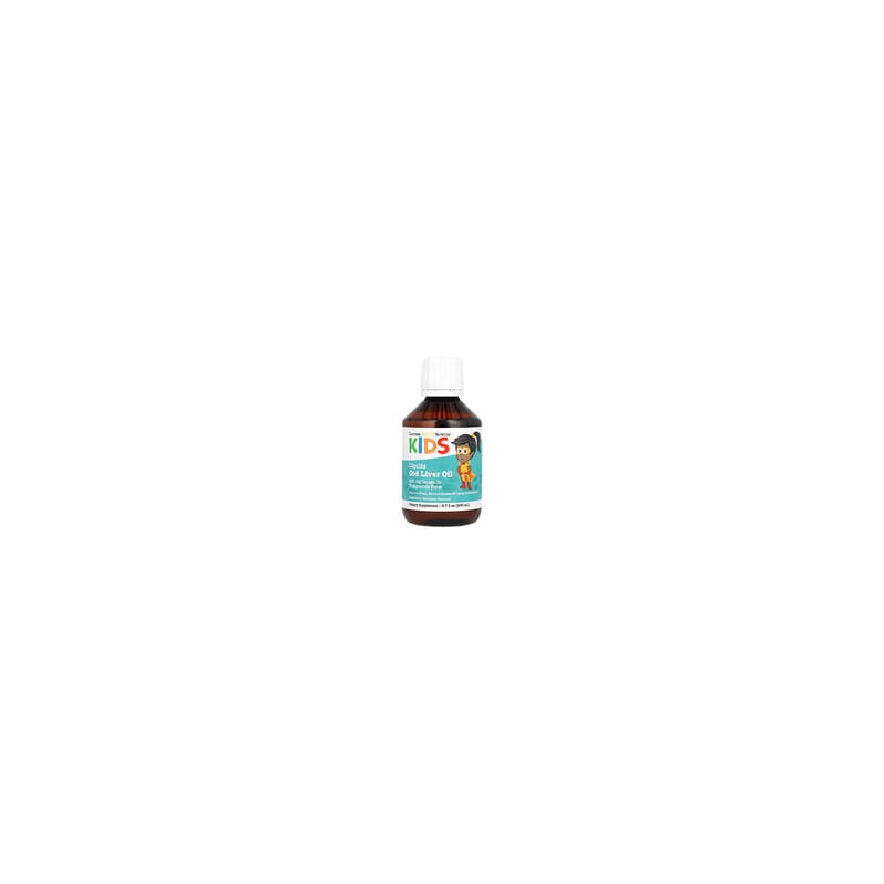 California Gold Nutrition, Aceite de hígado de bacalao noruego para niños, Sabor natural a fresa, 200 ml (6,7 oz. líq.)
