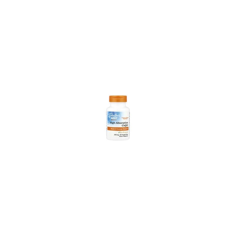 Doctor's Best, Coenzima Q10 de alta absorción con BioPerine, 200 mg, 60 cápsulas vegetales