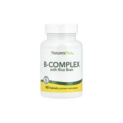 NaturesPlus, Complejo-B con salvado de arroz, 90 comprimidos