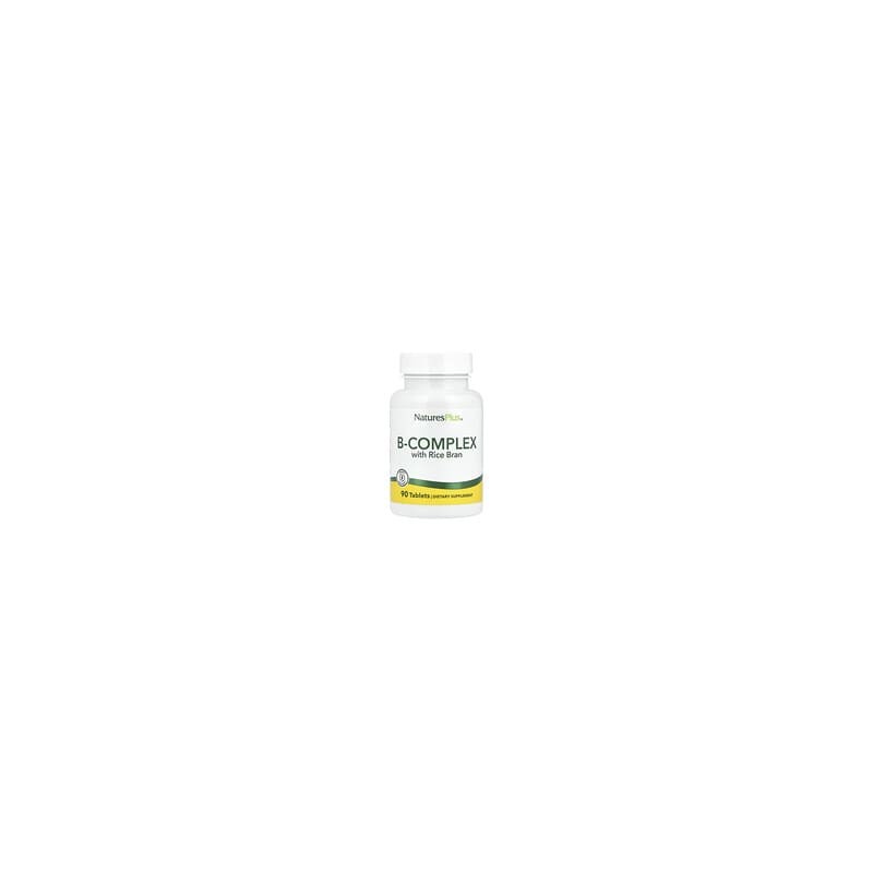 NaturesPlus, Complejo-B con salvado de arroz, 90 comprimidos