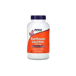 NOW Foods, Lecitina de girasol, 1200 mg, 200 cápsulas blandas