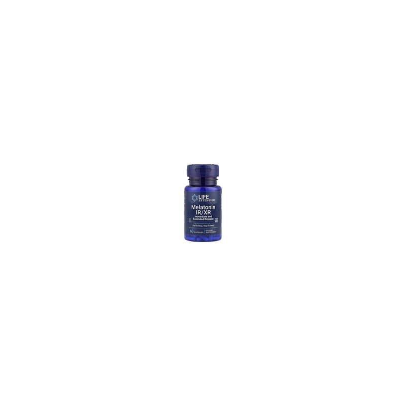 Life Extension, Melatonina IR/XR, 1,5 mg, 60 cápsulas