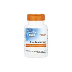 Doctor's Best, Lumbroquinasa, 60 cápsulas vegetales