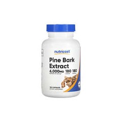 Nutricost, Extracto de corteza de pino, 6000 mg, 180 cápsulas