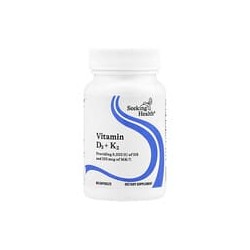 Seeking Health, Vitaminas D3 y K2, 60 cápsulas