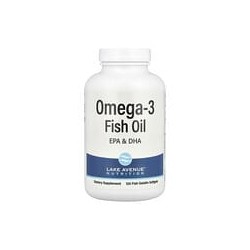 Lake Avenue Nutrition, Aceite de pescado con omega-3, 1250 mg, 120 cápsulas blandas de gelatina de pescado