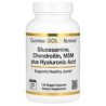 California Gold Nutrition, Glucosamina, condroitina y MSM más ácido hialurónico, 120 cápsulas vegetales