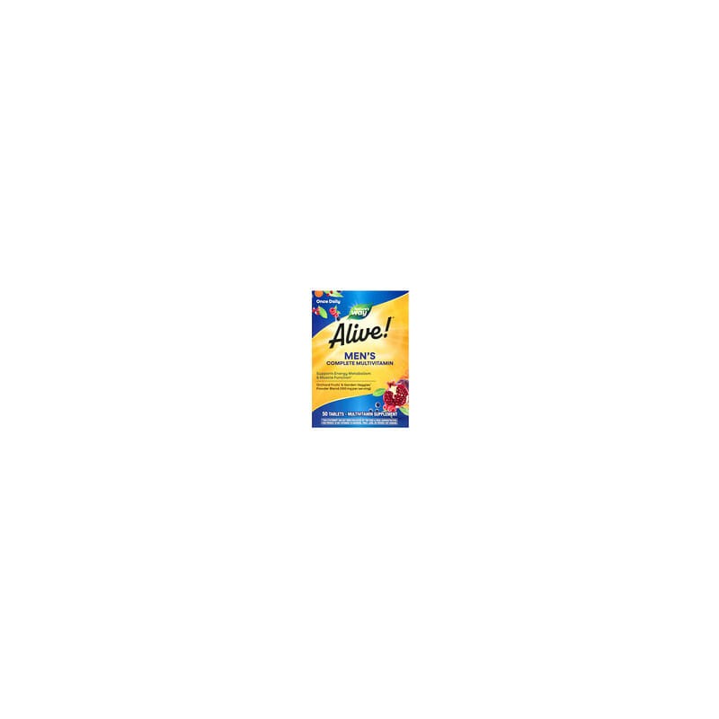 Nature's Way, Alive !, Suplemento multivitamínico Energy Complete para hombres, 50 comprimidos