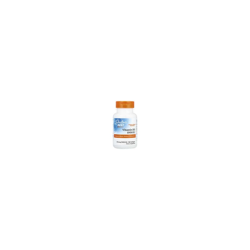 Doctor's Best, Vitamina D3, 25 mcg (1000 UI), 180 cápsulas blandas
