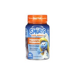 The Smurfs, Gomitas para niños, Probiótico digestivo, De 3 años en adelante, Baya pitufo, 40 gomitas