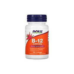 NOW Foods, B12, 2000 mcg, 100 pastillas