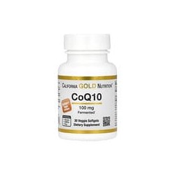 California Gold Nutrition, CoQ10, 100 mg, 30 cápsulas blandas vegetales