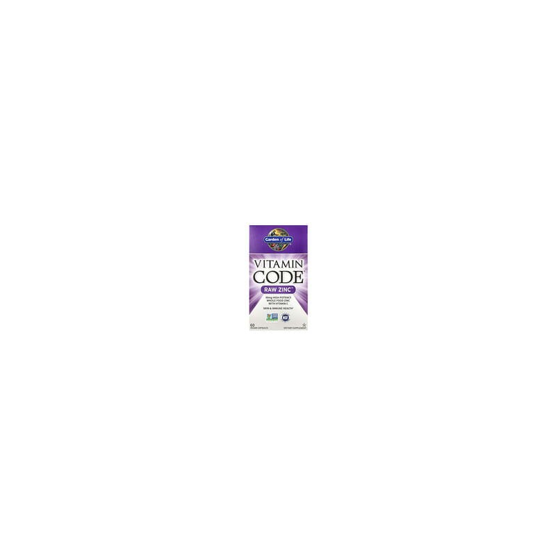 Garden of Life, Vitamin Code, RAW Zinc, 60 cápsulas veganas