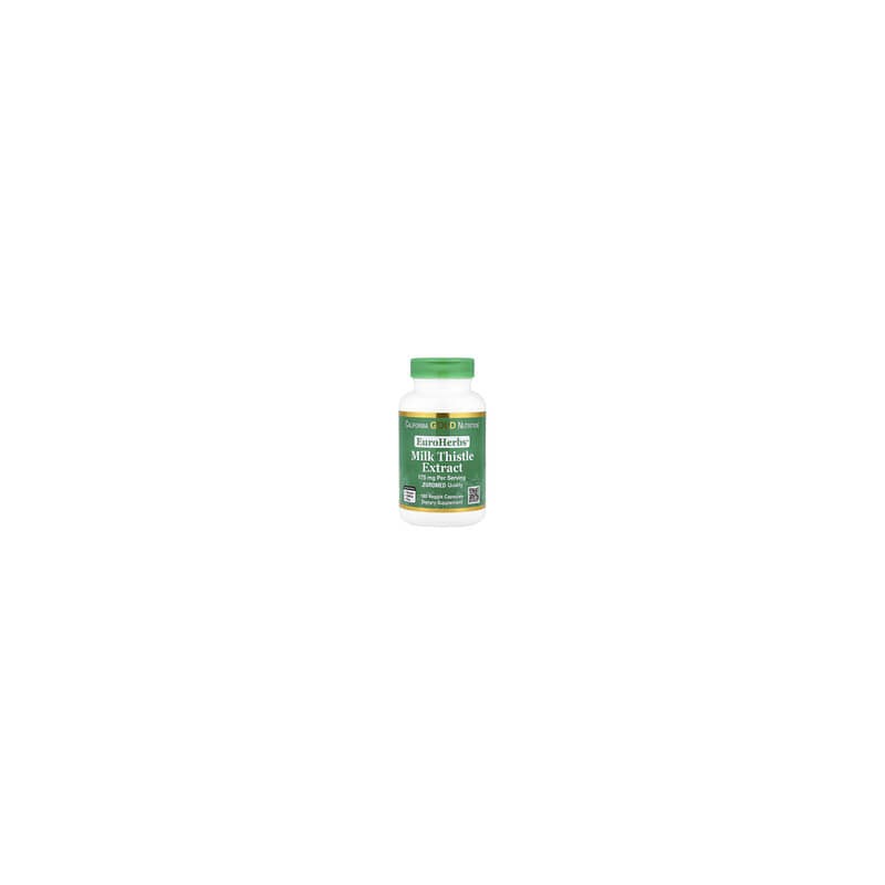 California Gold Nutrition, EuroHerbs, Extracto de cardo mariano, Calidad Euromed, 175 mg, 180 cápsulas vegetales