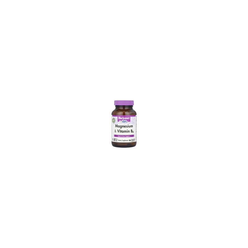 Bluebonnet Nutrition, Magnesio y vitamina B6, 90 cápsulas vegetales