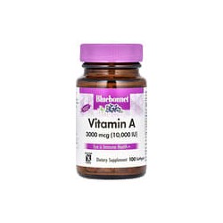 Bluebonnet Nutrition, Vitamina A, 3000 mcg, 100 cápsulas blandas
