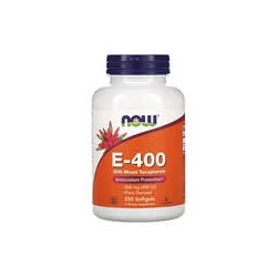 NOW Foods, E-400 con tocoferoles mixtos, 268 mg (400 UI), 250 cápsulas blandas