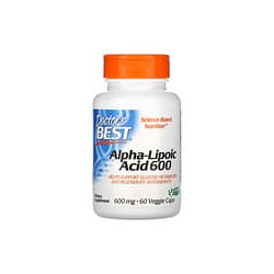 Doctor's Best, Ácido alfa-lipoico 600, 600 mg, 60 cápsulas vegetales