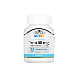21st Century, Hierro, 65 mg, 120 comprimidos