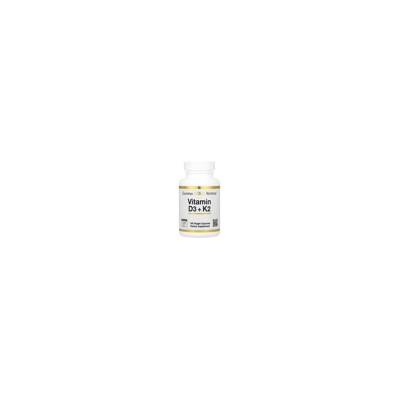 California Gold Nutrition, Vitaminas D3 y K2, 180 cápsulas vegetales