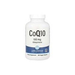 Lake Avenue Nutrition, CoQ10, Ubiquinona verificada por la Farmacopea de EE. UU. (USP), 100 mg, 360 cápsulas vegetales