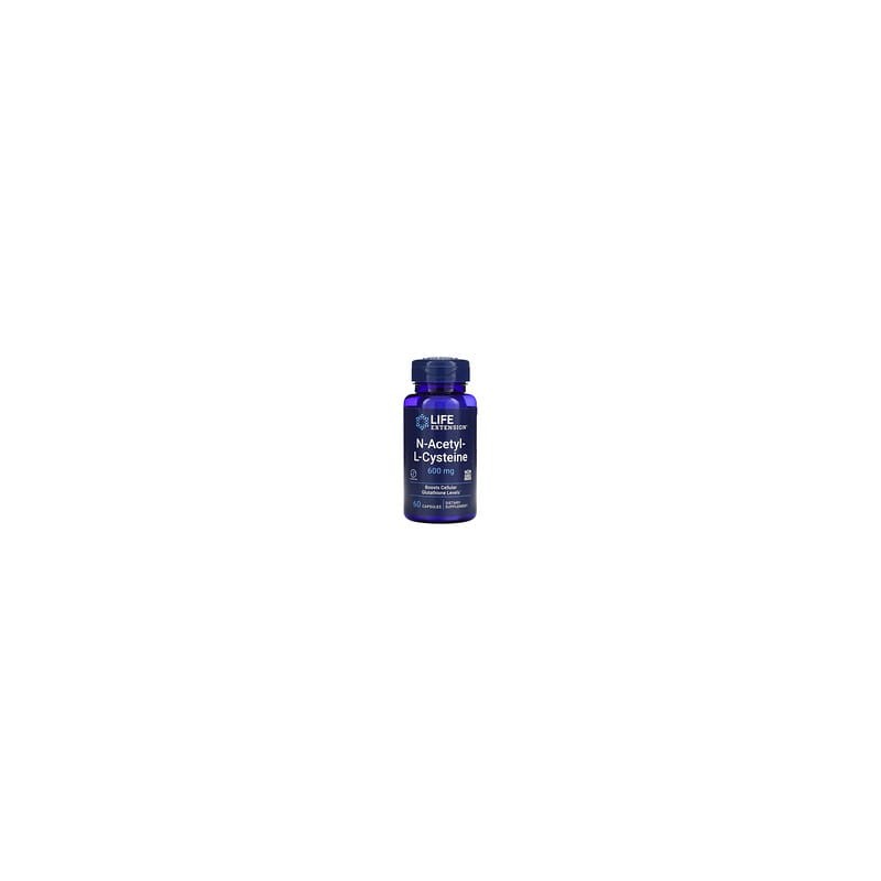Life Extension, N-acetil-L-cisteína, 600 mg, 60 cápsulas