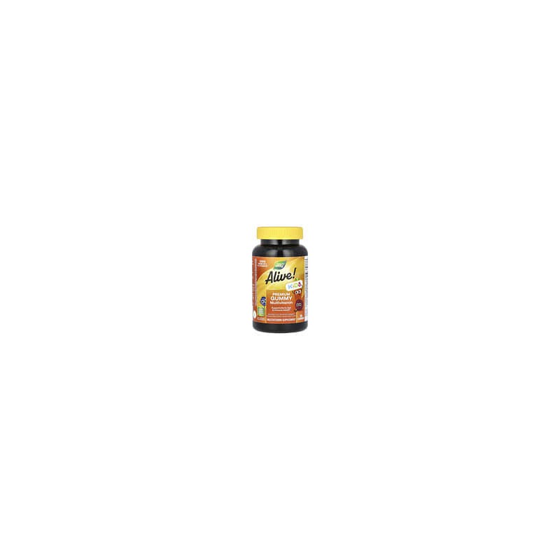 Nature's Way, Alive!, Suplemento multivitamínico prémium en gomitas para niños, Cereza, uva y naranja, 90 gomitas