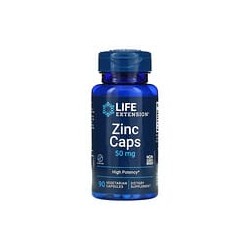 Life Extension, Cápsulas de zinc, Alta potencia, 50 mg, 90 cápsulas vegetales