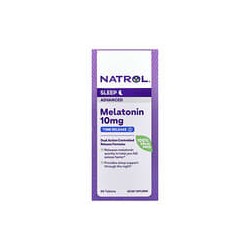 Natrol, Fórmula avanzada para dormir de melatonina, Liberación prolongada, 10 mg, 60 comprimidos