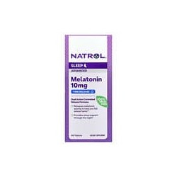 Natrol, Fórmula avanzada para dormir de melatonina, Liberación prolongada, 10 mg, 60 comprimidos