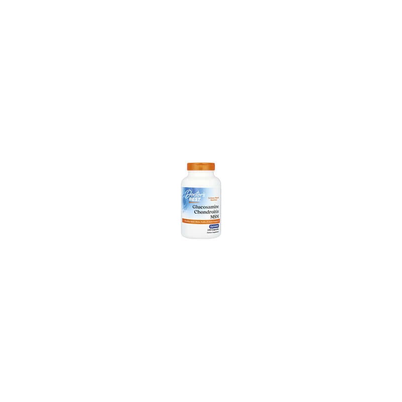 Doctor's Best, Glucosamina, condroitina y MSM con OptiMSM, 240 cápsulas vegetales