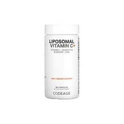 Codeage, Suplemento vitamínico, Vitamina C liposomal y más, Vitamina C, quercetina, rosa mosqueta y zinc, 180 cápsulas